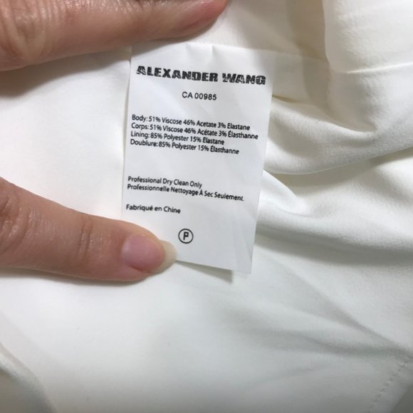 Alexander Wang Long Sleeve Crepe Zip Neck Detail Back Zip Shacket Blouse PS - Picture 6 of 8